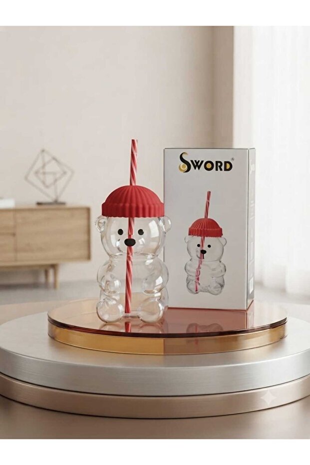 Sarina Glass Very Stylish and Cute Teddy Bear Shaped Glass Cup