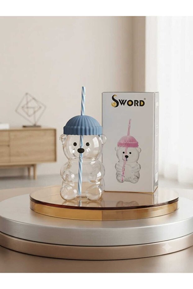 Sarina Glass Very Stylish and Cute Teddy Bear Shaped Glass Cup