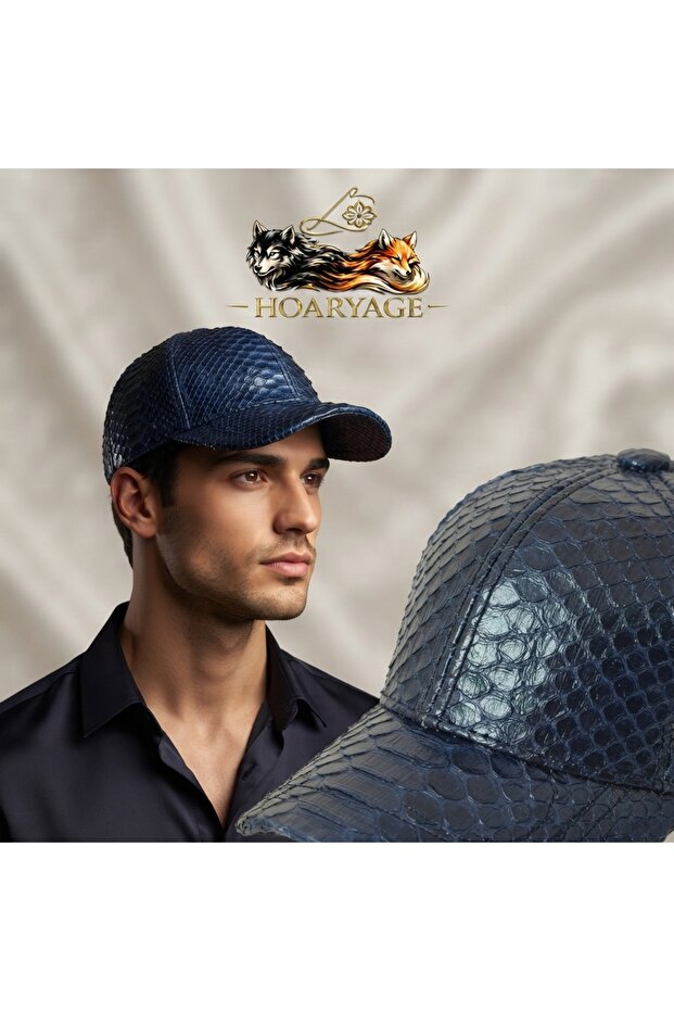 Python Snake Skin Baseball Cap Unisex Short Brim