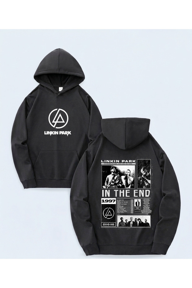 New Season Linkin Park Printed Oversize Sweatshirt, 3-Yarn Soft Fabric
