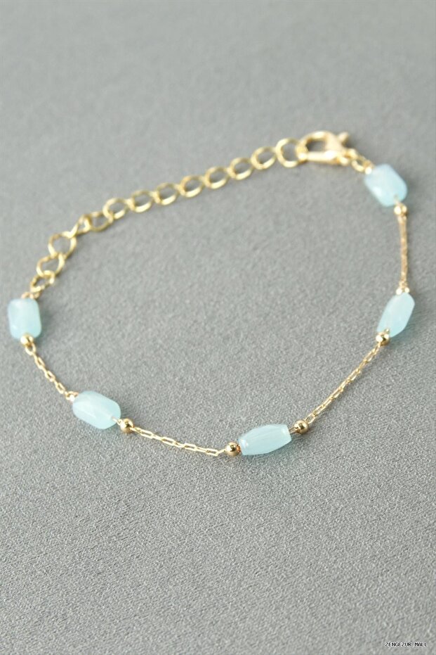 Zngzrmll Rectangular Crystal Stone (12157) Bracelet Yellow