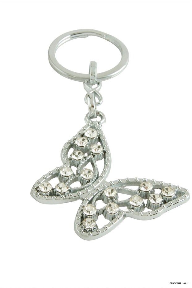 Zngzrmll Stone Keychain (10624) Silver Color