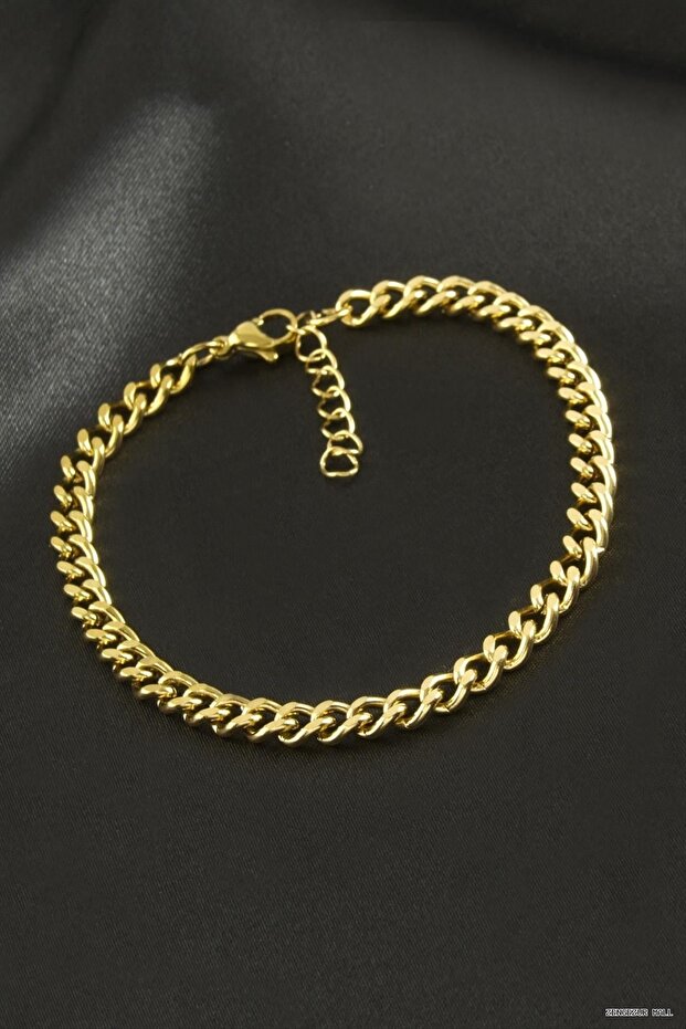Zngzrmll Flat Chain Luxury Steel (04812) Bracelet Yellow