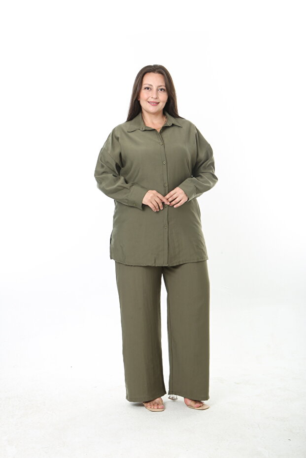 Women's Tencel Fabric Plus Size Suit