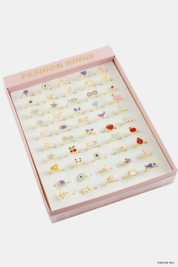 Zngzrmll Mixed Enamel Ring 1 (13502) Piece Yellow