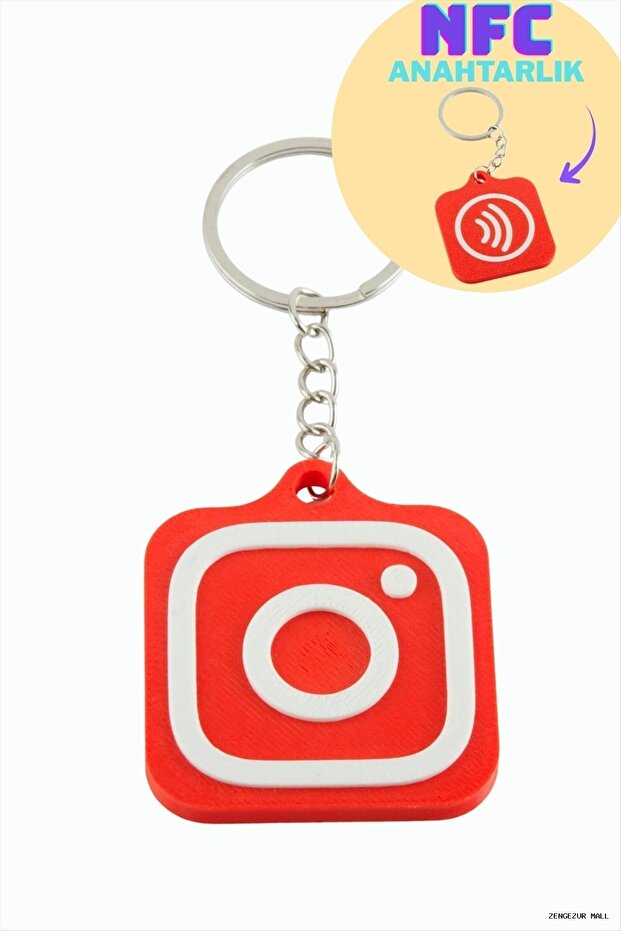 Zngzrmll Logo 3D Printed Nfc (23405) Keychain Red