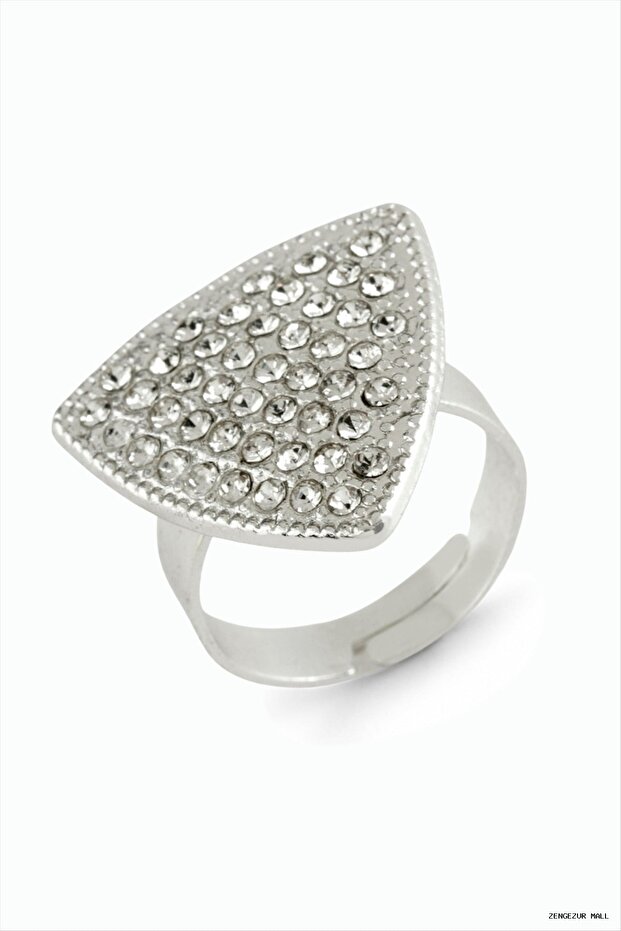 Zngzrmll Oval Stone Ring (23225) Silver Color