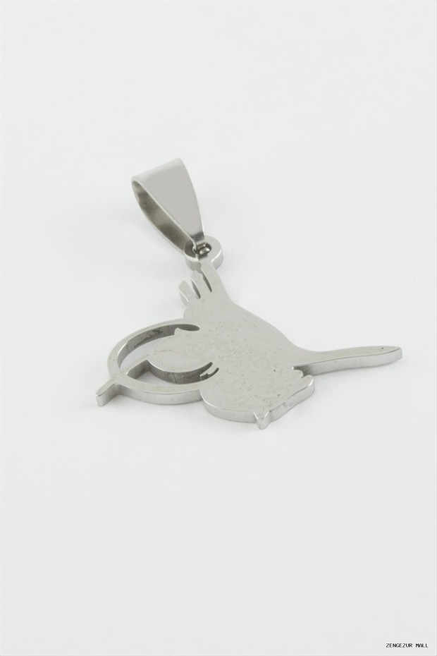 Zngzrmll Tuğra Çelik Pendant 2.1 cm (20528) Silver Color