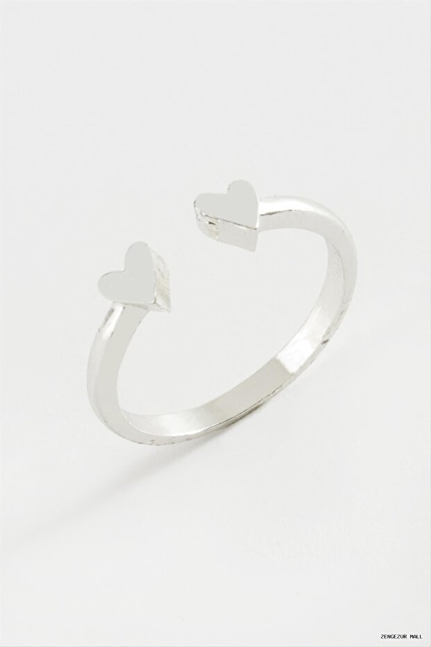 Zngzrmll Heart Joint Ring (25015) Silver Color