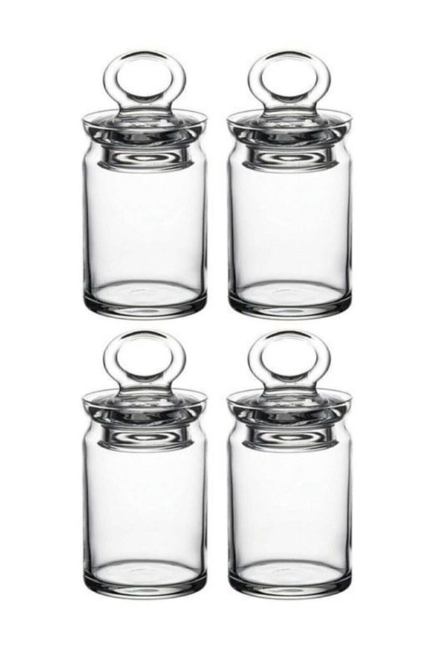 Kitchen Glass Jar Spice Rack 240Cc 4 Piece Set