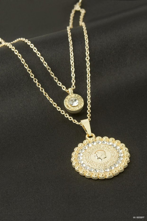 Concepta Mustafa Kemal Atatürk Double (03734) Necklace Yellow