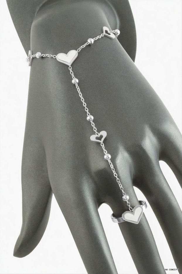 Concepta Heart Luxury Steel Şahmeran (235541) Silver Color