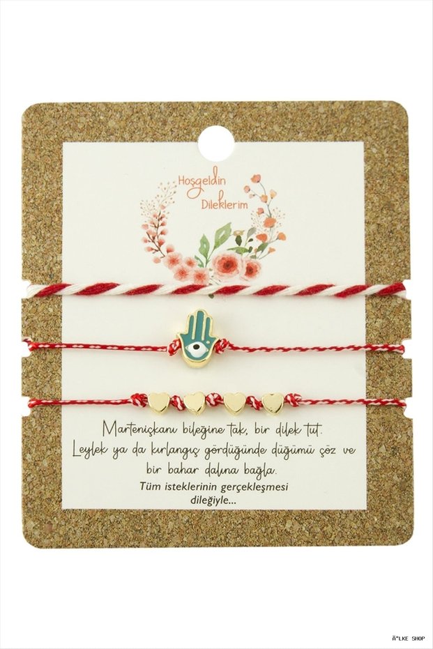Ilkestor 3 Pieces Ftm Ana Eli Marteniçka (24831) Bracelet Red