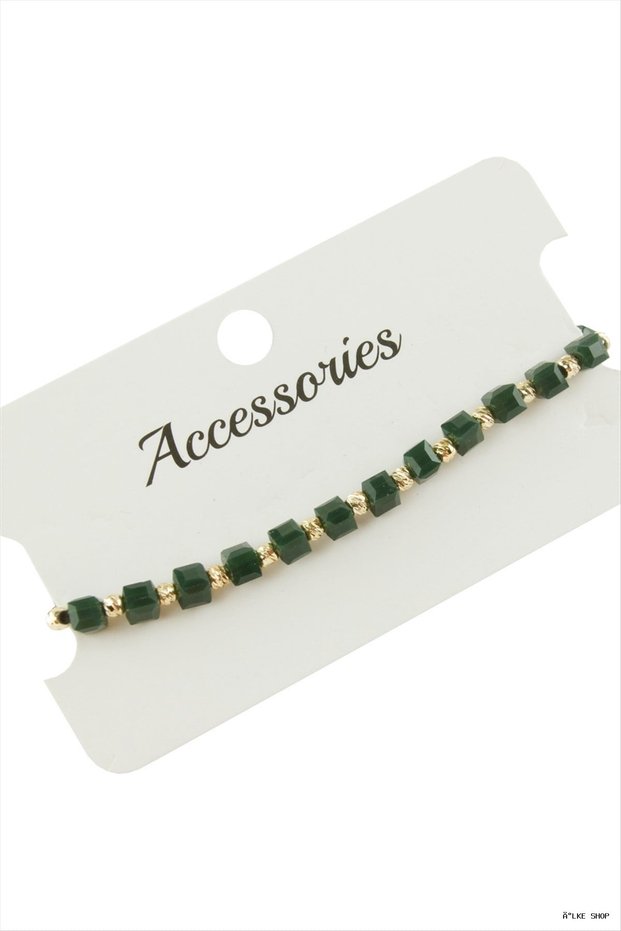 Ilkestor Cube Crystal (24108) Bracelet Green
