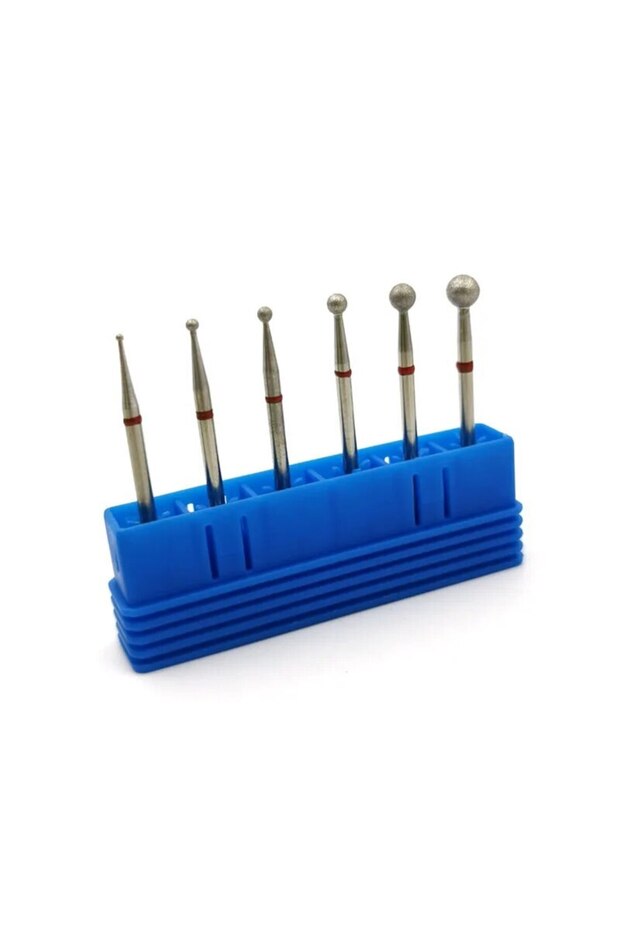HY-D6-FineBall(6D) HYTOOS Ball Diamond Nail Drill Bits 6PCS/Set Fine Grit Rotary Cuticle Clean Burr