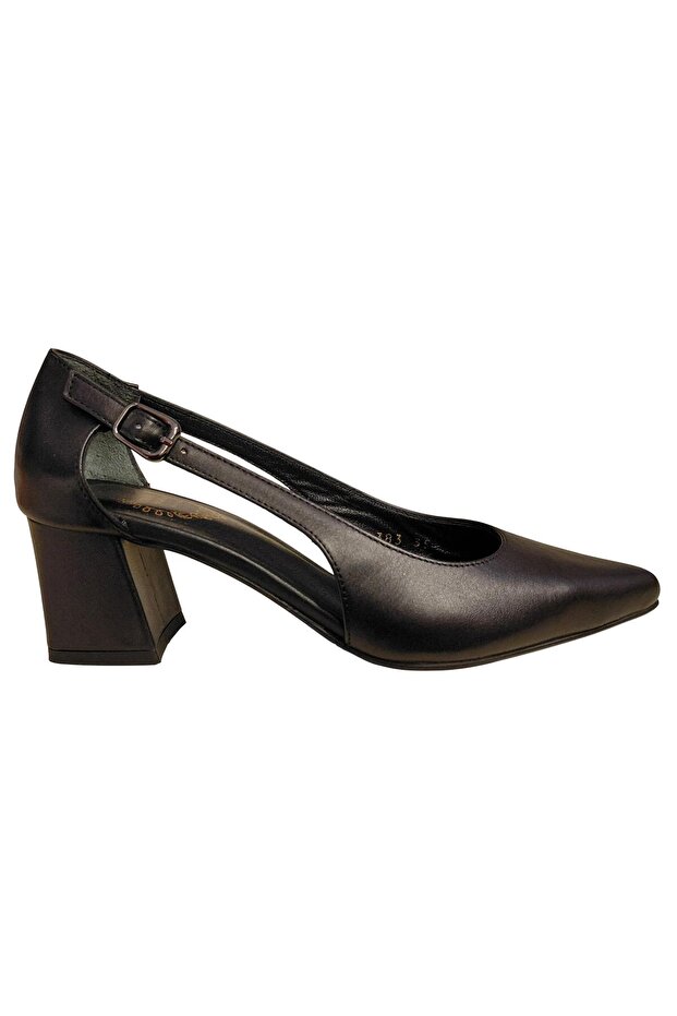 N383 Women's Genuine Leather Heeled Classic Shoes