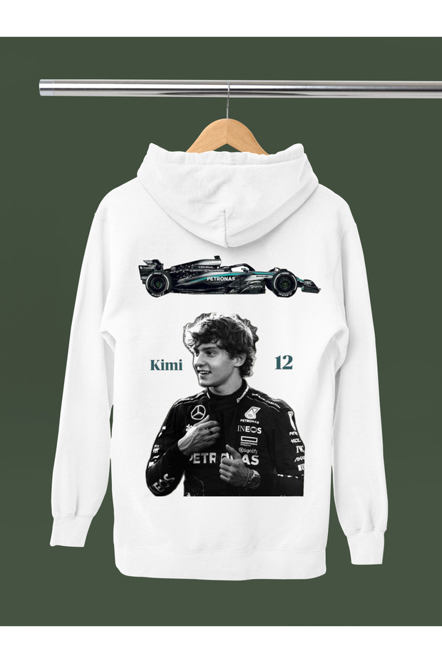 Kimi Antonelli Printed Cotton Long Sleeved 3-Yarn Hooded F1 Sweatshirt