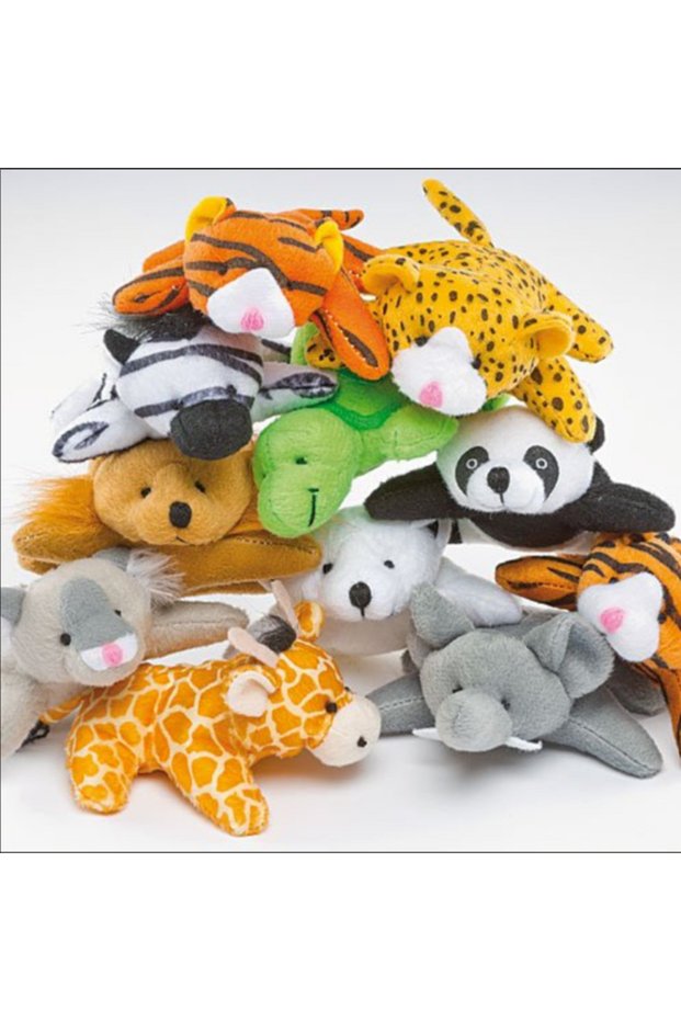| Mini Animal Plush Soft Toys (Pack of 10) | Assorted Colours