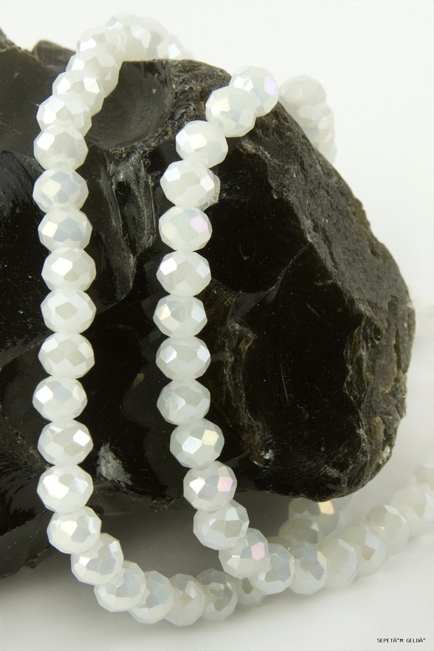 Spt-Gld Colorful Crystal String Stone 6 (141757) mm White