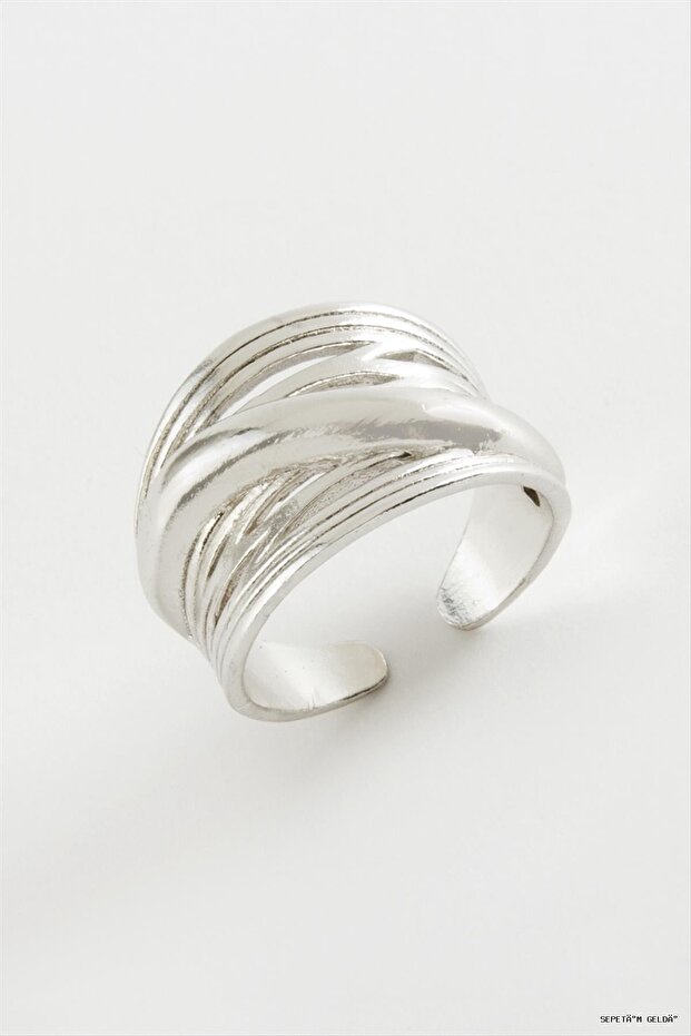 Spt-Gld Cross Metal Ring (112201) Silver Color