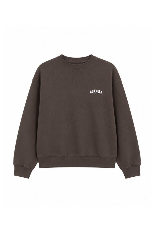 Crew Neck Text Printed Sweat
