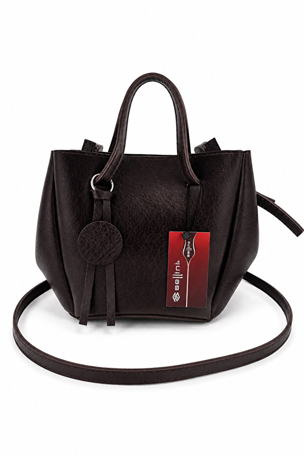 Liva Women's Brown Hand and Shoulder Bag with Magnet Closure