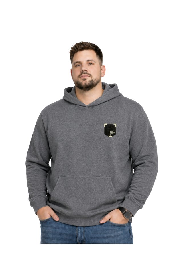 Men's Plus Size Smoked Two-Thread Pursuit Sweatshirt 3Xl-4Xl-5Xl-6Xl