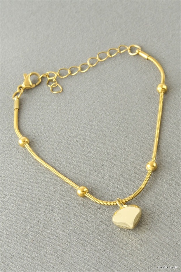 Spt-Gld Heart Steel (130258) Bracelet Yellow