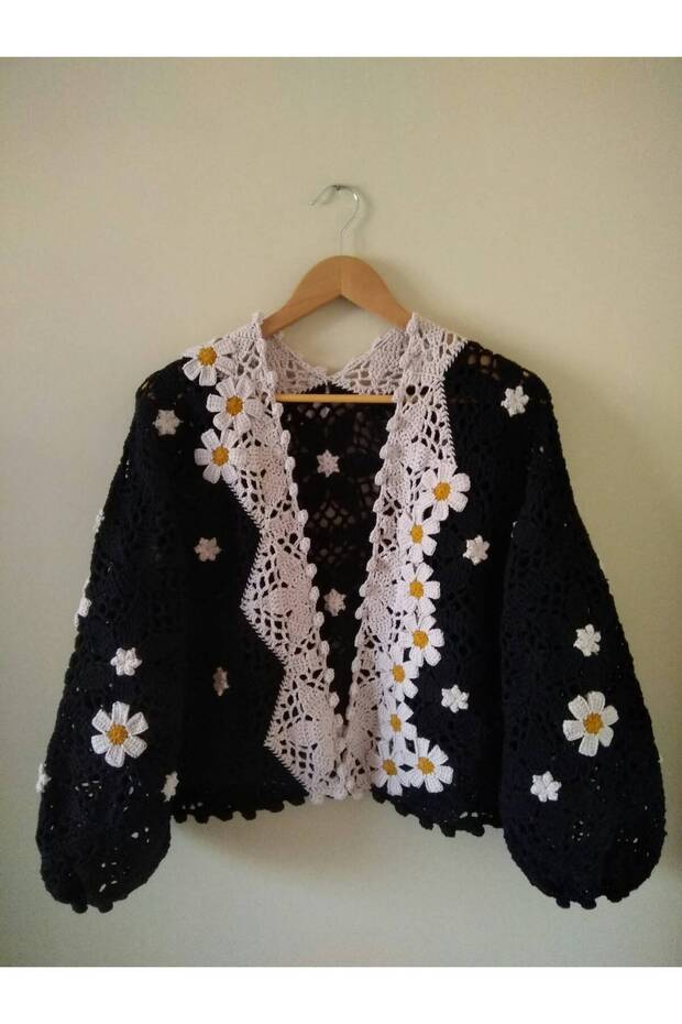 Hand Knitted Motif Cardigan