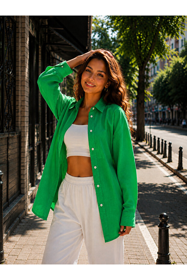 Women's oversize linen shirt
