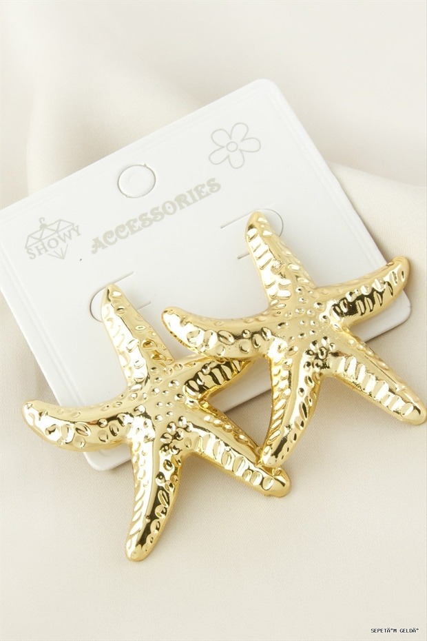 Spt-Gld Starfish Metal (130238) Earrings Yellow