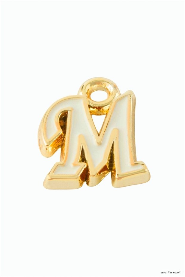 Spt-Gld Yellow Tassel Pendant (235334) Letter m