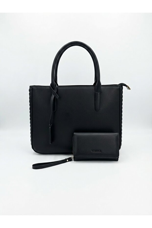 VERNIKA Women’s 2-Piece PU Leather Set - 30x22.5 cm