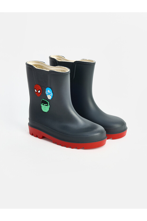 Lcw Steps Anthracite Printed Elastic Boys' Boots