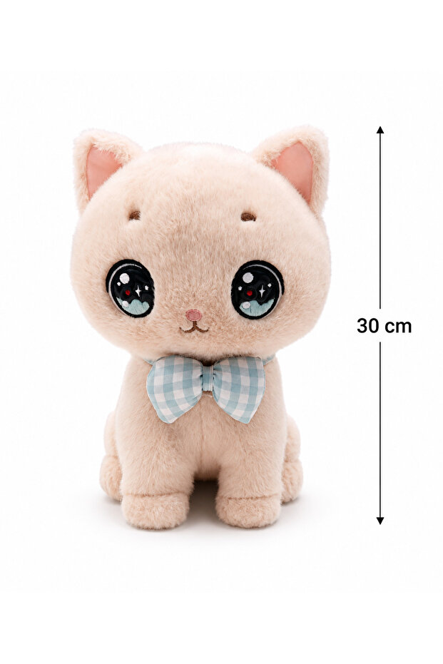 30 cm Cute Plush Cat Toy Soft Cat Plush with Big Eyes and Bow