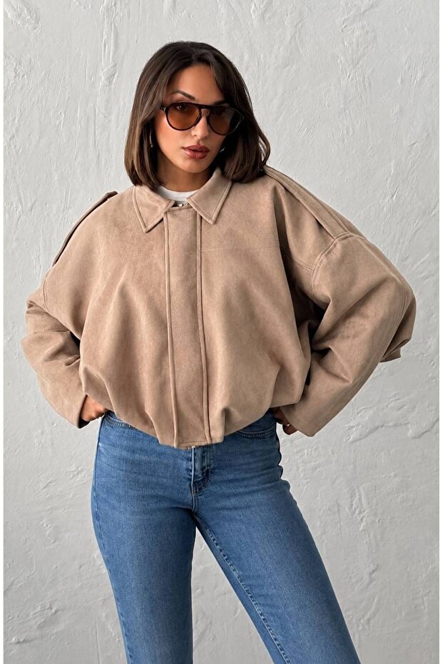 Suede Oversized Jacket
