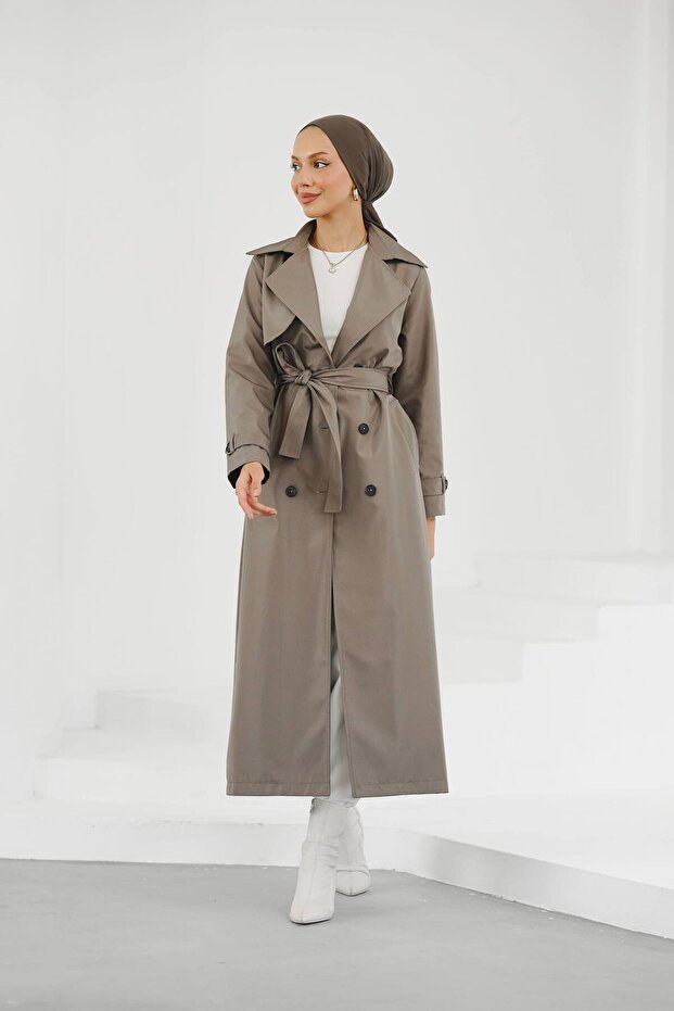 Lined Waterproof Long Trench Coat
