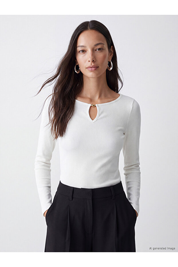 Ecru Crew Neck Women's Body