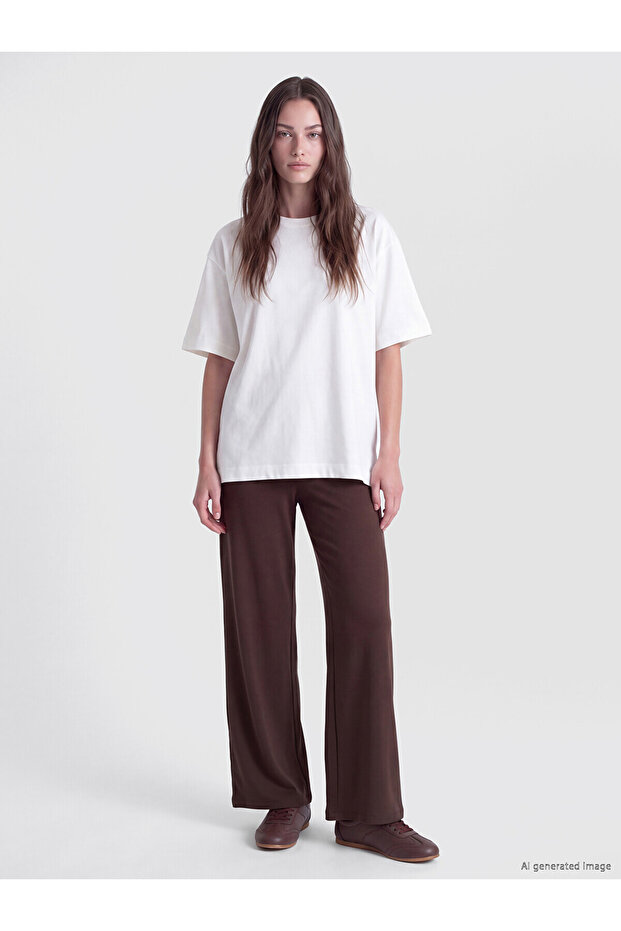 Lcw modest brown soft touch women's sweatpants