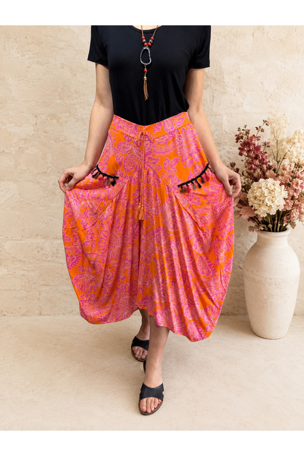 Women's Woven Viscose Fabric Patterned Shalwar Skirt 38-42
