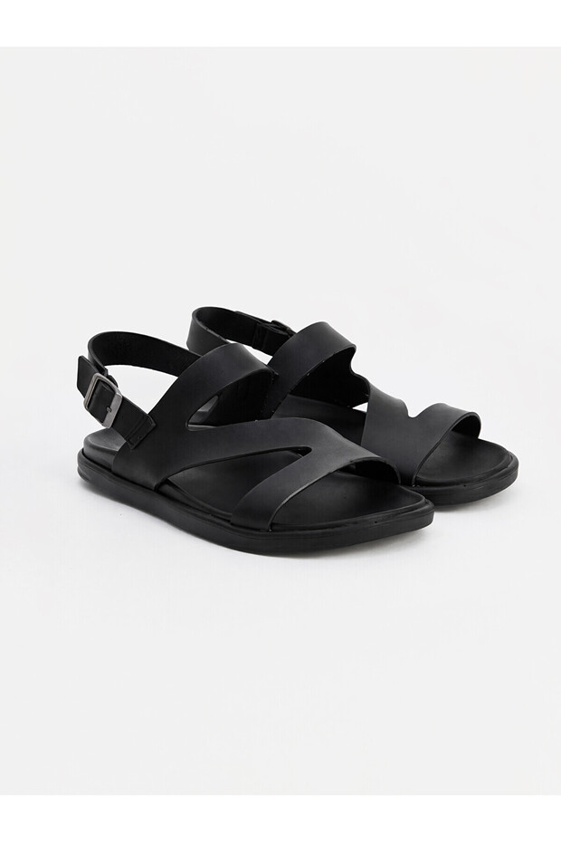 Lcw Steps Black Buckle Strap Men's Sandals