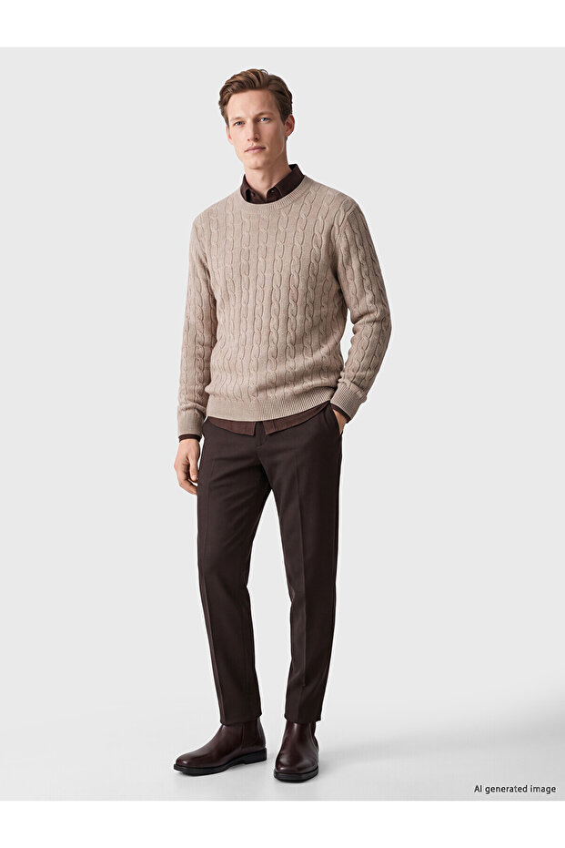 Southblue Brown Regular Fit Men's Trousers