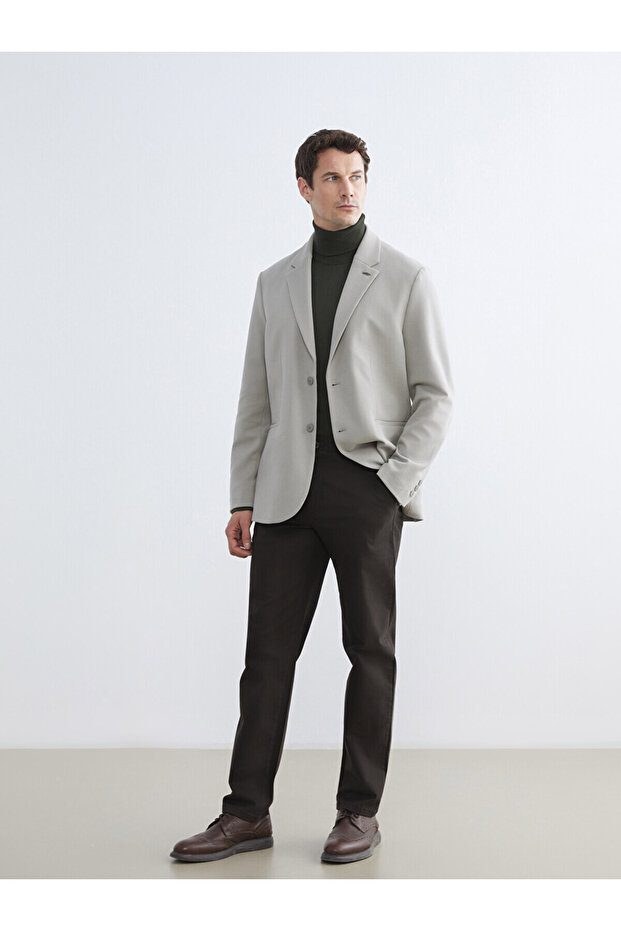 Southblue Brown Standard Fit Dobby Men's Trousers