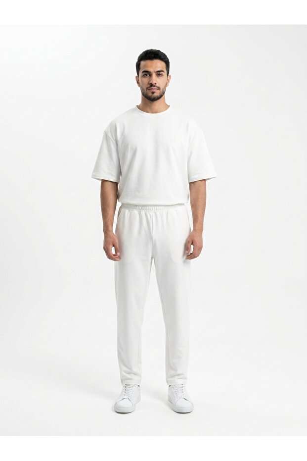 Men's 2 Thread Basic T-Shirt and Pants Two-Piece Set