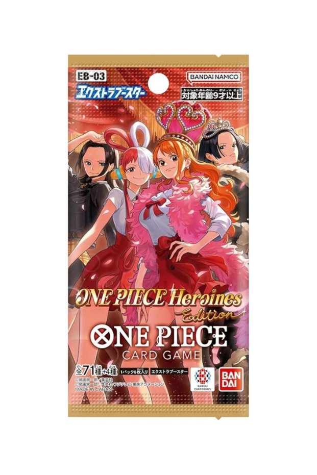 One Piece Card Game EB-03 Heroines Edition Extra Booster Box – Japanese Version, 6 Cards per Pack