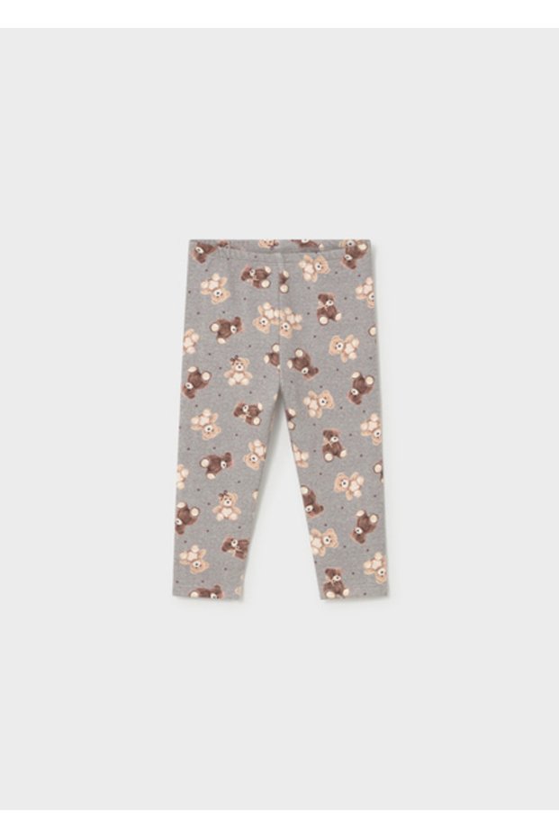 Gray Patterned Baby Girl Tights 2779