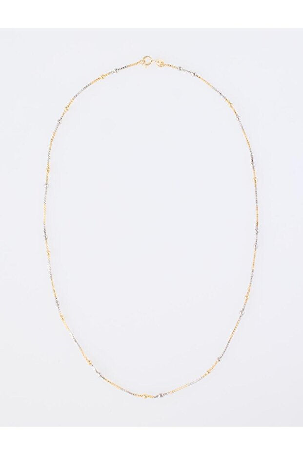 Mixed Bead Detailed Double Color Dorica Necklace
