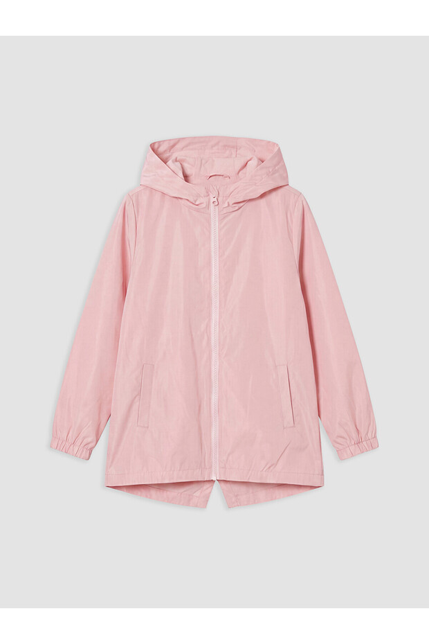 Pink Hooded Girl's Raincoat