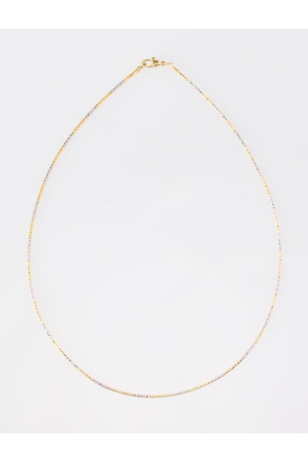Mixed Herringbone Chain Form Choker Necklace
