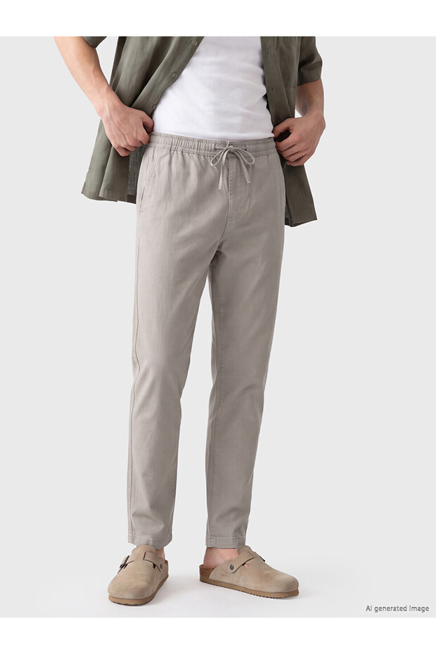 Xside Khaki Relax Fit Men's Trousers